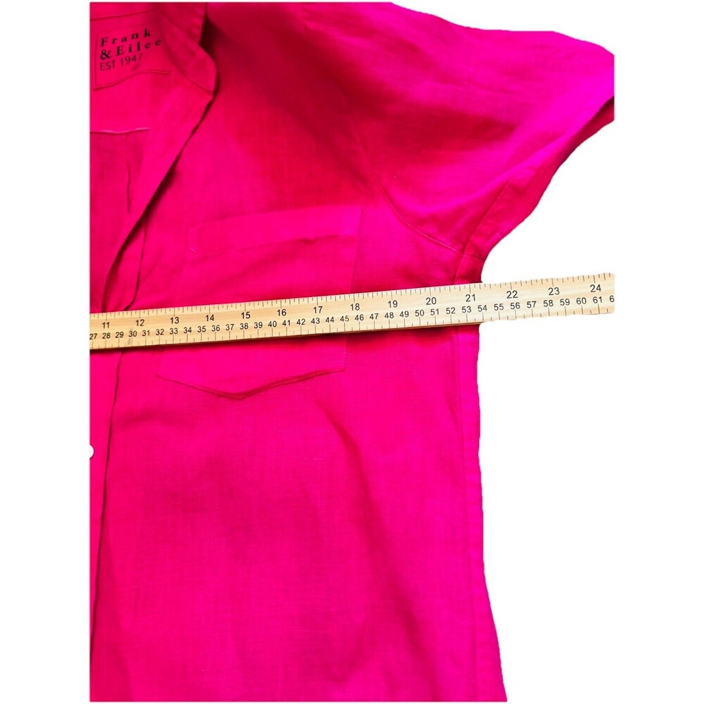 Frank & Eileen Top Shirt Small Adult Pink Mary Button Up Shirtdress Pocket Women - Picture 16 of 16